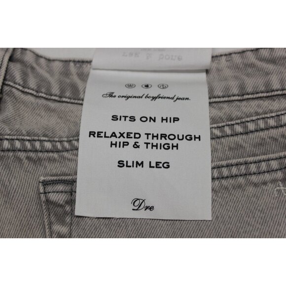 Rag & Bone Dre Raw Hem Boyfriend Jeans Women’s Size 28 Gray Casual - Picture 9 of 16